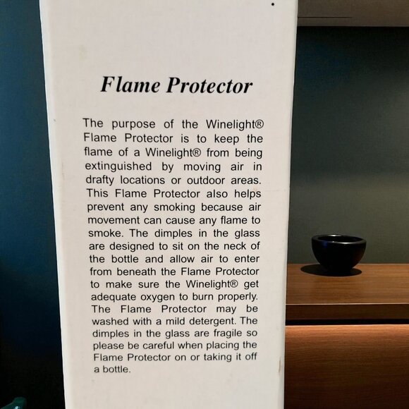 NEW Vintage Concepts Flame Protector Clear Glass Winelight Flame Protector - Picture 3 of 7